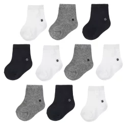 Baby Boy Jumping Beans® 10-pk. Solid Crew Socks