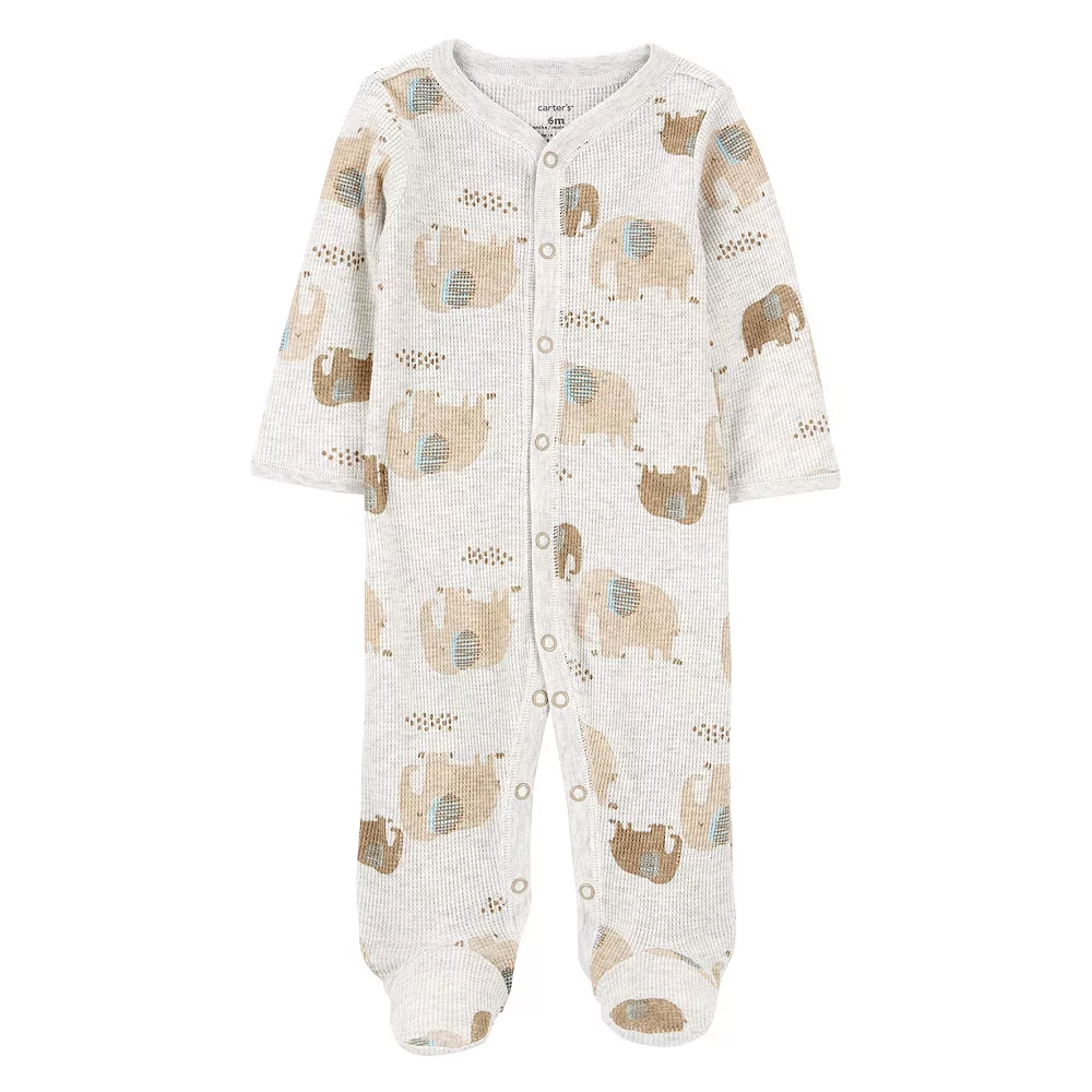 Baby Boy Carter's Elephant Snap-Up Thermal Sleep & Play