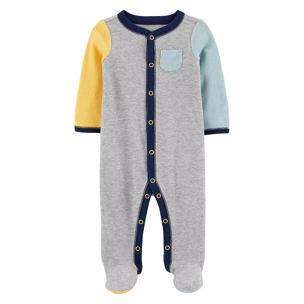 Baby Boy Carter's Colorblock Snap-Up Thermal Sleep & Play