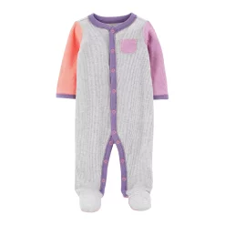 Baby Girl Carter's Colorblock Snap-Up Thermal Sleep & Play