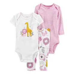 Baby Girl Carter's 3-Piece Safari Animals Little Character Set