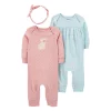 Baby Girl Carter's 3-Piece Jumpsuits & Headwrap Set