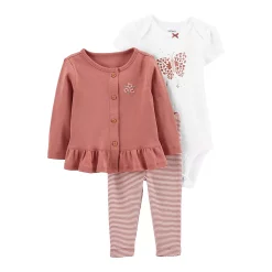 Baby Girl Carter's 3-Piece Little Cardigan Set