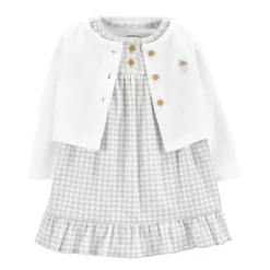 Baby Girl Carter's 2-Piece Bodysuit Dress & Cardigan Set