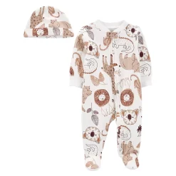 Baby Carter's 2-Piece Animal Sleep & Play & Cap Set