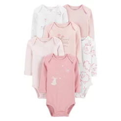 Baby Girl Carter's 6-Pack Long-Sleeve Original Bodysuits