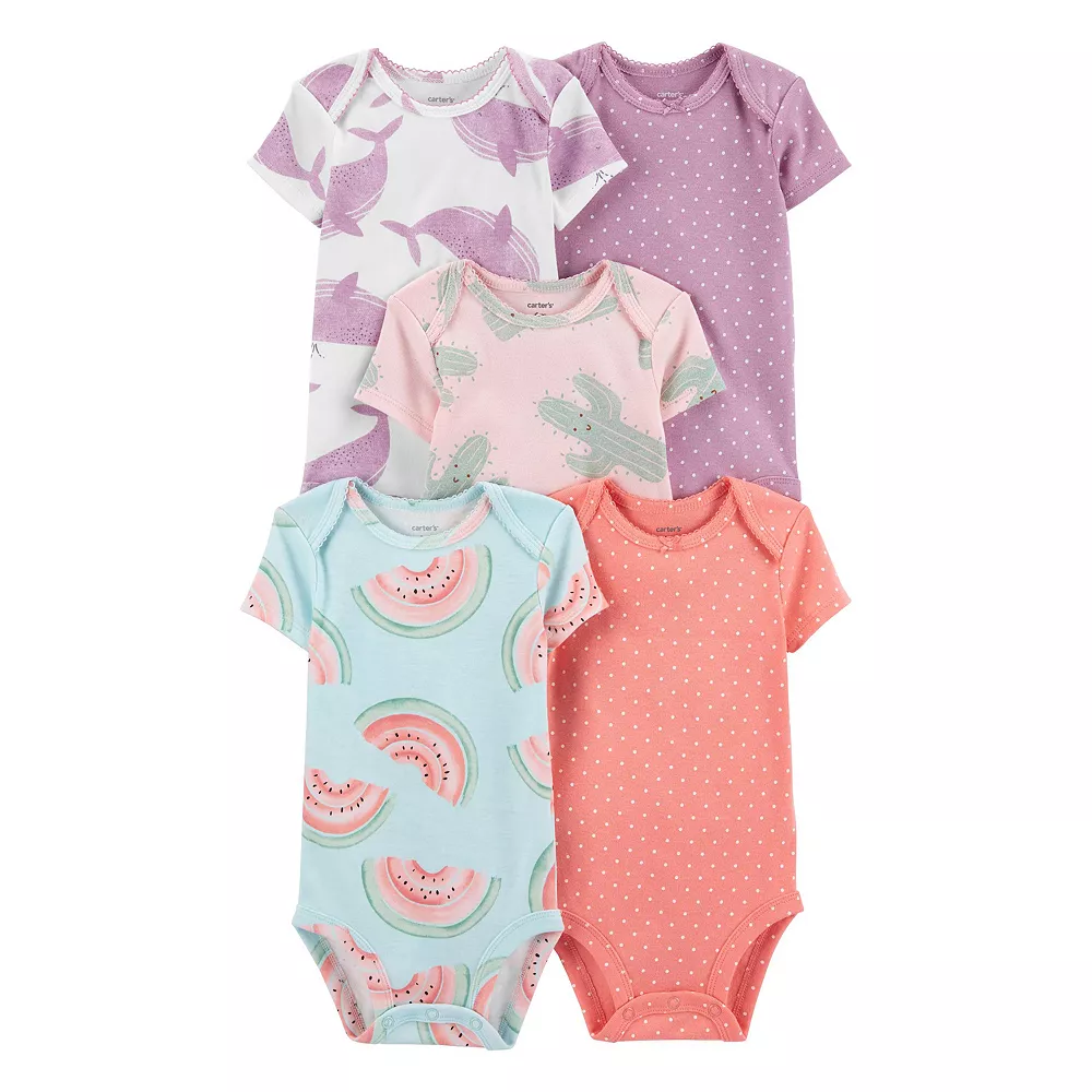 Baby Girl Carter's 5-Pack Short-Sleeve Original Bodysuits