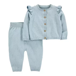 Baby Girl Carter's 2-Piece Cardigan & Pant Set