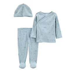 Baby Carter's 3-Piece Side-Snap Top & Pant Set