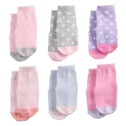 Baby / Toddler Girl Stride Rite 6-Pack Fashion Crew Socks