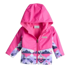 Baby Girl Columbia Steens Mountain Overlay Fleece Full Zip Hooded Jacket