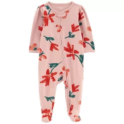 Baby Girl Carter's Floral 2-Way Zip Cotton Sleep & Play