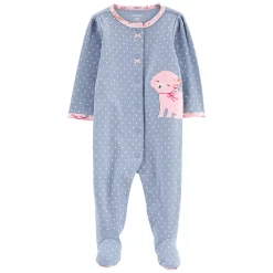 Baby Girl Carter's Puppy Snap-Up Cotton Sleep & Play