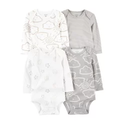Baby Carter's 4-Pack Long-Sleeve Bodysuits