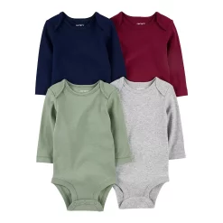 Baby Boy Carter's 4-Pack Long-Sleeve Bodysuits