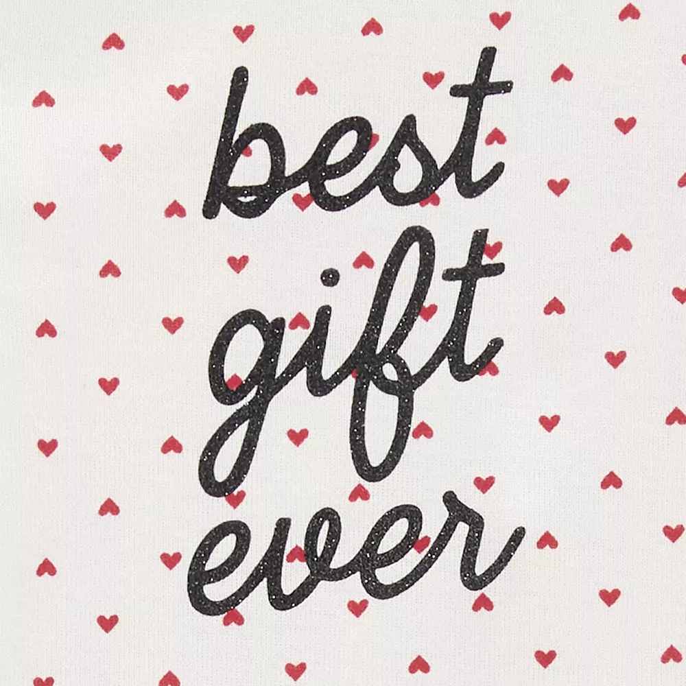 Baby Carter's 3-Piece "Best Gift Ever" Floral Bodysuit and Pants Set - Image 2