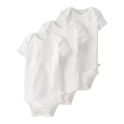 Baby Little Planet by Carter's 3-Pack Organic Cotton Short-Sleeve Rib Bodysuits