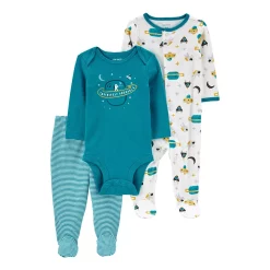 Baby Carter's Space Bodysuit, Pants & Sleep & Play Set
