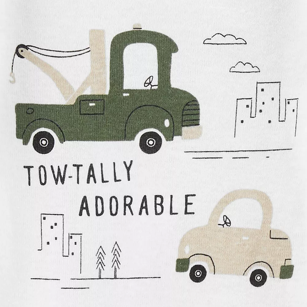 Baby Carter's 3-Piece Truck Bodysuits & Pants Set - Image 2