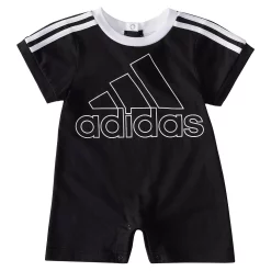 Baby Boy adidas 3-Stripe Logo Graphic Romper