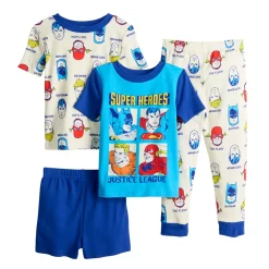 Toddler Boy Justice League 4 Piece Pajama Set