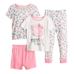 Toddler Girl 4 Piece Peppa Pig Pajama Set