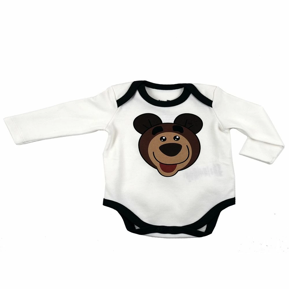 Masha and The Bear Long Sleeve Baby Bodysuit