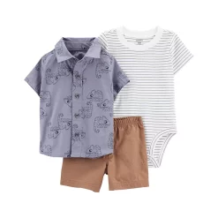 Baby Boy Carter's 3-Piece Chameleon Little Short Set