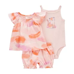 Baby Girl Carter's 3-Piece Painterly Little Short Set