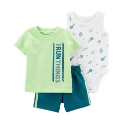 Baby Boy Carter's Tee, Bodysuit & Little Short Set