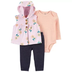 Baby Carter's 3-Piece Floral Vest Set