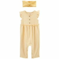 Baby Girl Carter's 2-Piece Jumpsuit & Headwrap Set