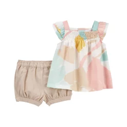 Baby Carter's 2-Piece Pastel Twill Top & Short Set