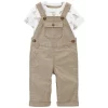 Baby Carter's 2-Piece Tee & Canvas Overall Set