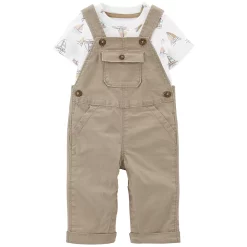 Baby Carter's 2-Piece Tee & Canvas Overall Set
