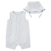 Baby Carter's 2-Piece Striped Romper & Bucket Hat