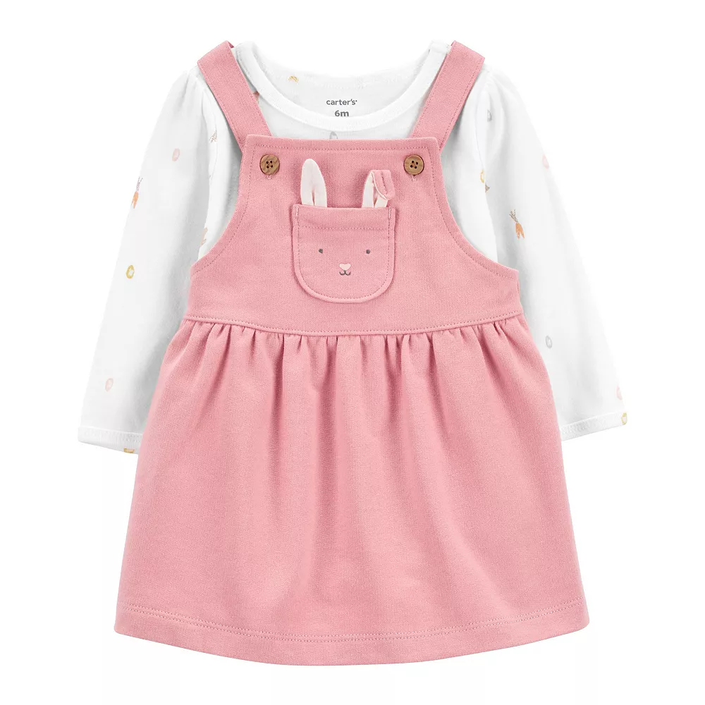 Baby Girl Carter's 2-Piece Bunny Bodysuit & Jumper Set