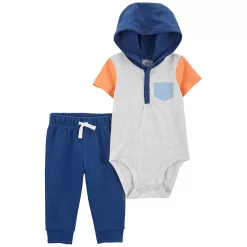 Baby Carter's 2-Piece Hooded Bodysuit & Pant Set