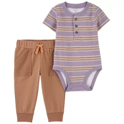 Baby Carter's 2-Piece Striped Bodysuit and Pants Set