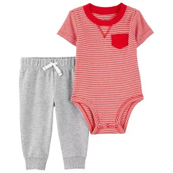 Baby Carter's 2-Piece Striped Bodysuit & Pant Set