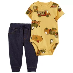 Baby Carter's 2-Piece Construction Truck Bodysuit & Pant Set