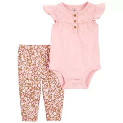 Baby Carter's 2-Piece Floral Bodysuit & Pant Set