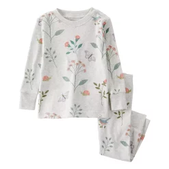 Baby Girl Little Planet by Carter's Organic Cotton Top & Bottoms Pajamas Set