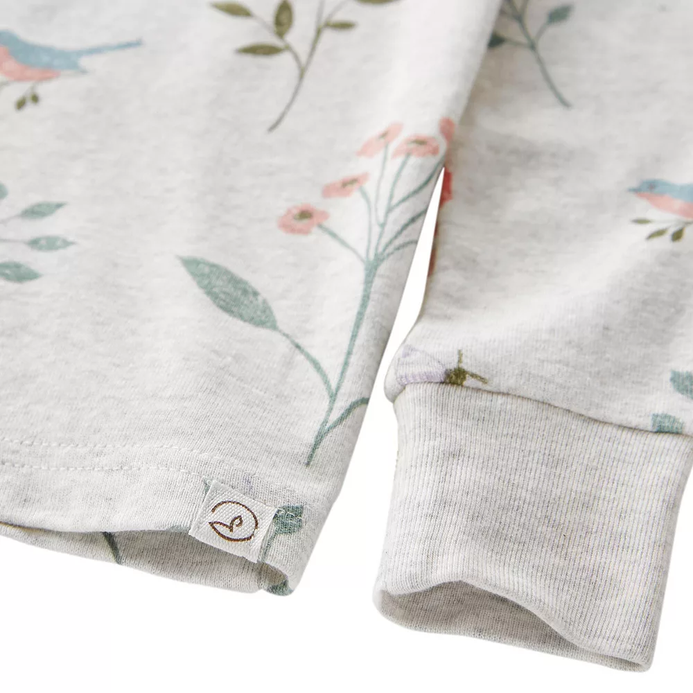 Toddler Little Planet by Carter's Organic Cotton Floral Top & Bottoms Pajamas Set - Image 2