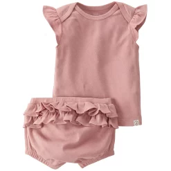 Baby Girl Little Planet by Carter's Organic Cotton Floral Ribbed Top & Bottoms Set