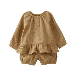 Baby Little Planet by Carter's Gingham Print Organic Gauze Set