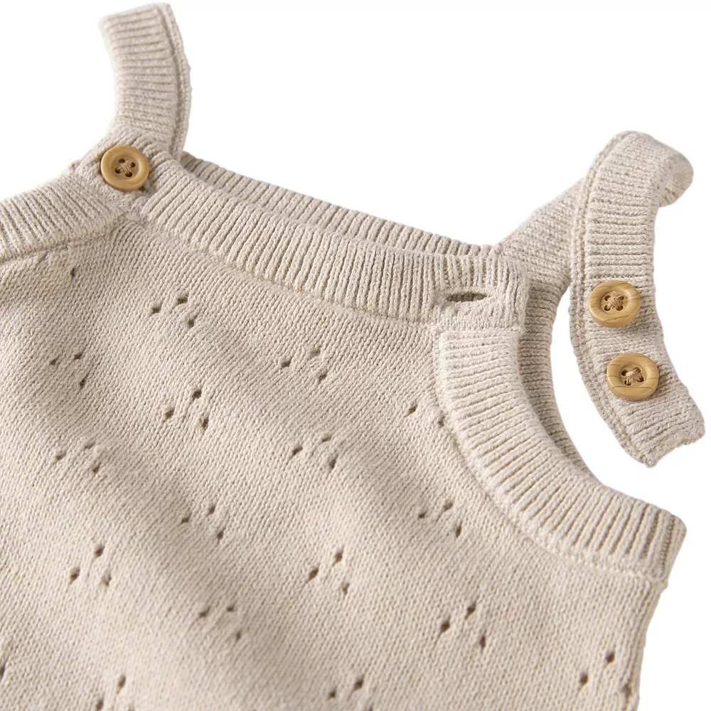 Baby Little Planet by Carter's Organic Cotton Eyelet Bubble Romper - Image 2