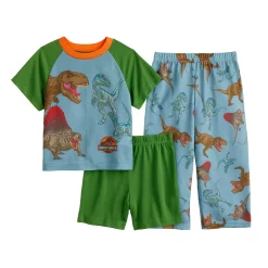 Toddler Boy Jurassic World "Bright Dinos" 3-Piece Pajama Set