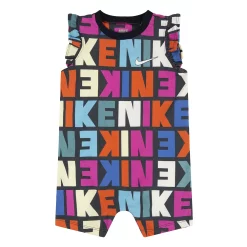 Baby Girl Nike Word Print Romper
