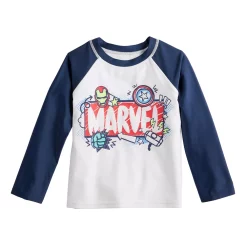 Toddler Boy Jumping Beans® Adaptive Marvel Avengers Raglan Rash Guard Top